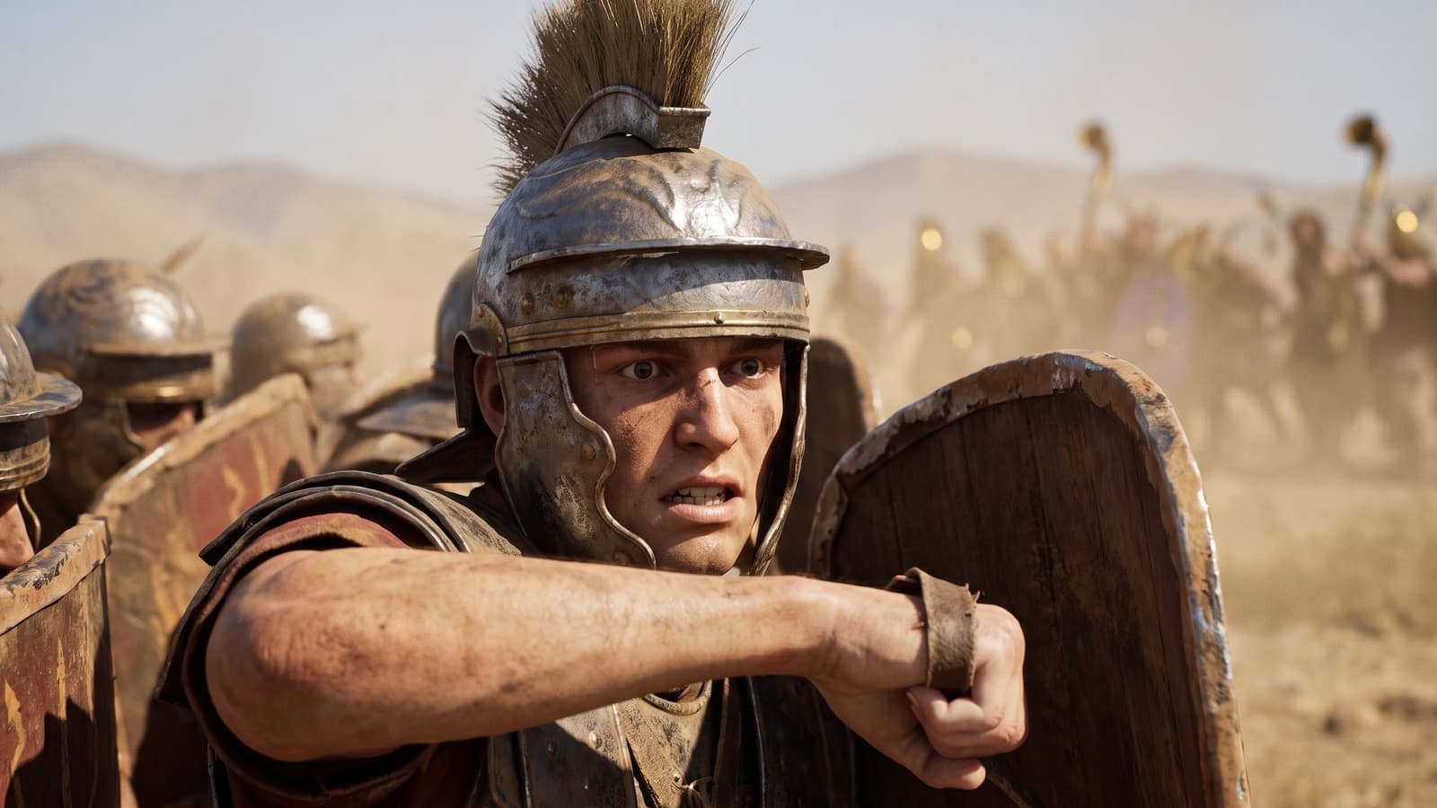 A Roman legionary at the front rank hears the Celtic line before he can see it, Battle of Telamon, 225 BC.