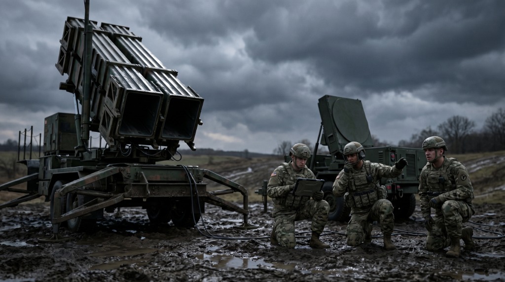 Ukrainian air defense crews work to intercept incoming projectiles as Russia's saturation strike overwhelms depleted Patriot batteries